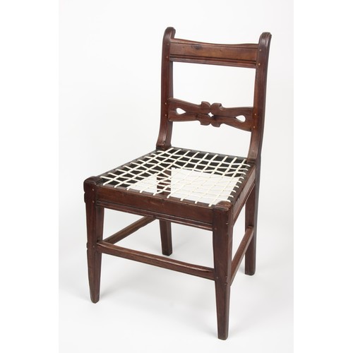 749 - A CAPE HARDWOOD SIDE CHAIR, 19TH CENTURY