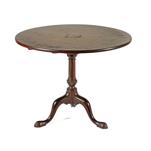 191 - A GEORGE III MAHOGANY BIRDCAGE TILT-TOP TABLE