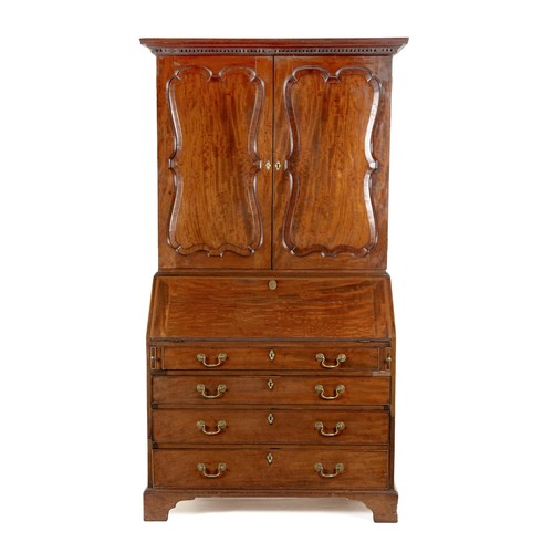 273 - A MAHOGANY BUREAU BOOKCASE