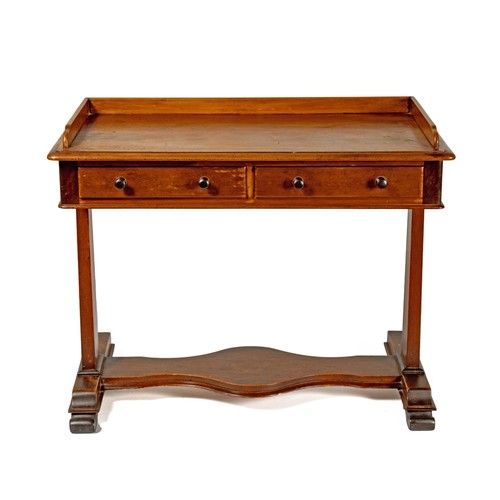 294 - A CAPE YELLOWWOOD AND STINKWOOD WRITING TABLE, 19TH CENTURY