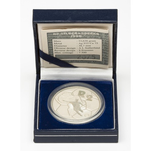 342 - A R2 SILVER SOCCER MEDALLION