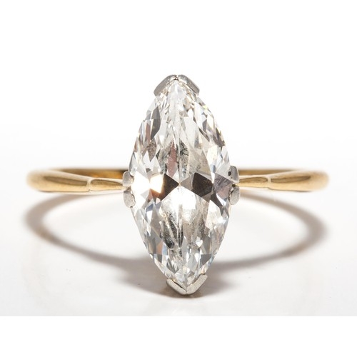 1094 - A DIAMOND RING SOLITARE RING, 1.55 CARATS