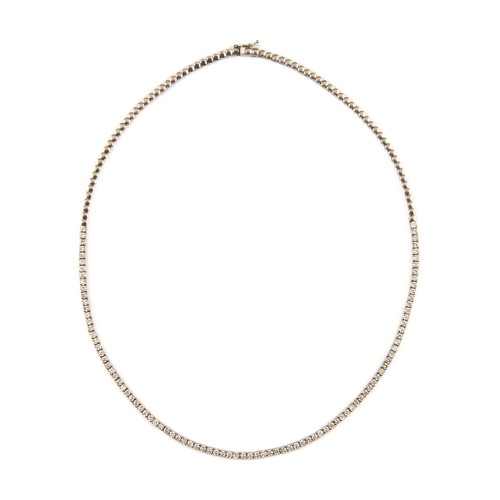 147 - A DIAMOND TENNIS NECKLACE