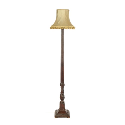 20 - A MAHOGANY STANDARD LAMP