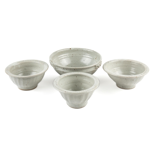 225 - FOUR STONEWARE BOWLS