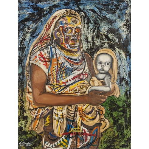 334 - Lambert Moraloki (South African 1972 - ) WORLD'S PIETA, diptych