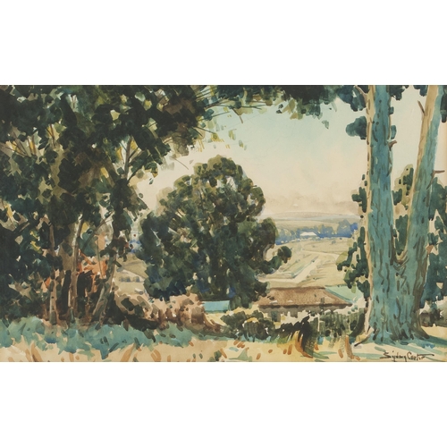 280 - Sydney Carter (South African 1874 - 1945) VIEW OF VALLEY BETWEEN BLUEGUMS