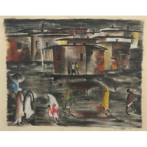 362 - Joe (Joseph Ramapulane) Maseko (South African 1940 - 2008) TOWNSHIP SCENE