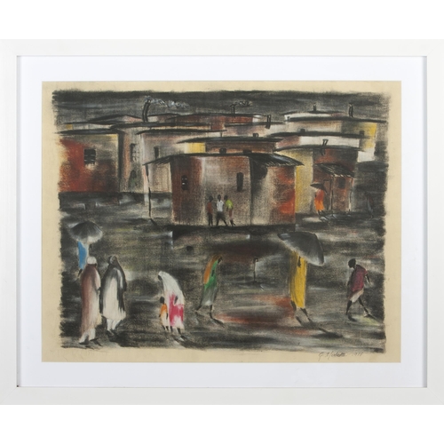 362 - Joe (Joseph Ramapulane) Maseko (South African 1940 - 2008) TOWNSHIP SCENE