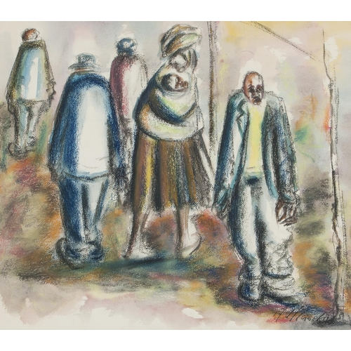 331 - Joe (Joseph Ramapulane) Maseko (South African 1940 - 2008) FIGURES WAITING