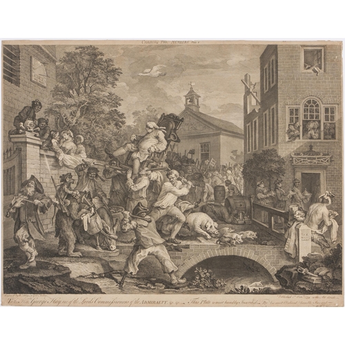 388 - After William Hogarth ELECTION ENTERTAINMENT, THE POLLING, CHAIRING THE MEMEBERS AND CANVASSING FOR ... 