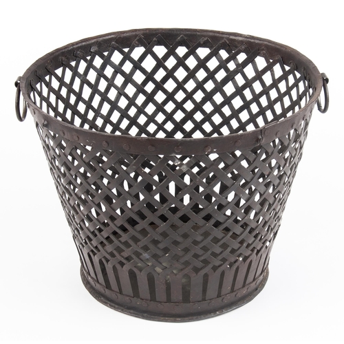 249 - A METAL WASTE PAPER BASKET