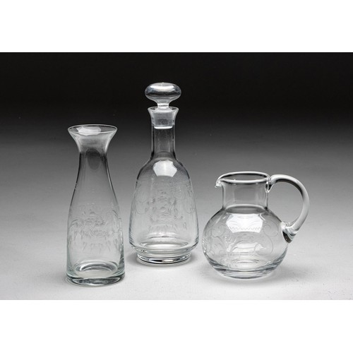 1046 - A THERIESENTHAL 'CONNOISSEUR' PATTERN GLASS DECANTER