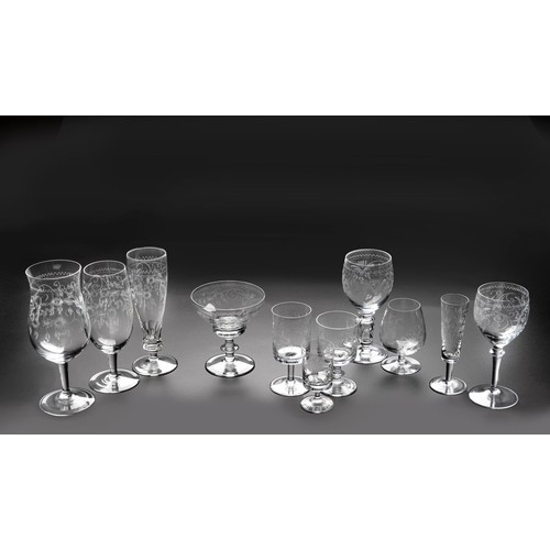 1047 - A PART-SUITE OF THERIESENTHAL 'CONNOISEUR' PATTERN STEMWARE, MID 20TH CENTURY