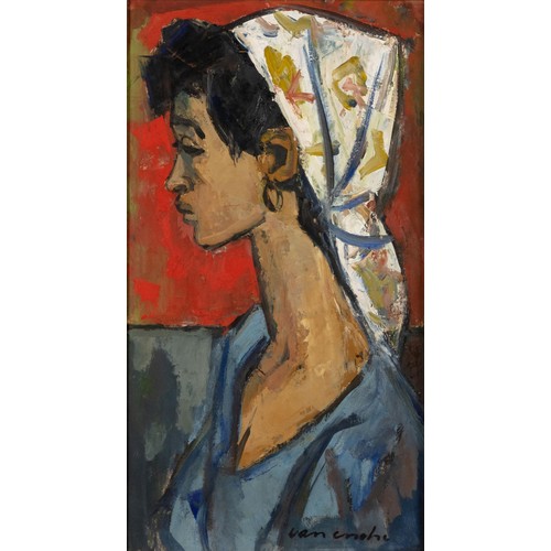 396 - Maurice Charles Louis van Essche (South African 1906 - 1977) PORTRAIT OF A WOMAN IN A HEADSCARF