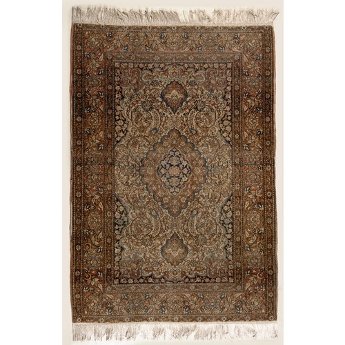 17 - A PAIR OF ISFAHAN RUGS, WOOL