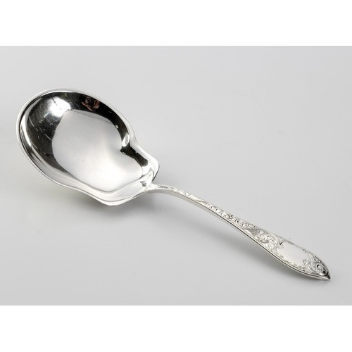 945 - A SILVER ICE CREAM SCOOP, IMPRESSED STERLING