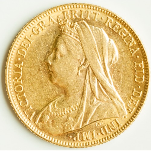 643 - AN 1898 QUEEN VICTORIA GOLD HALF SOVEREIGN