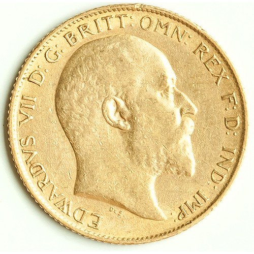 646 - A 1902 KING EDWARD VII GOLD HALF SOVEREIGN