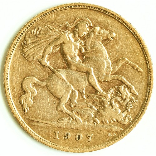 648 - A 1907 KING EDWARD VII GOLD HALF SOVEREIGN