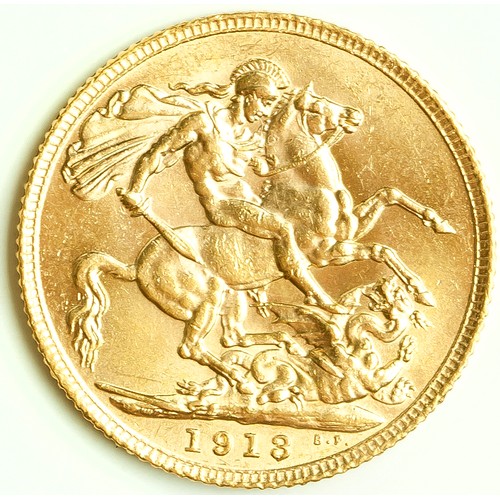 652 - A 1913 KING EDWARD VII  GOLD HALF SOVEREIGN