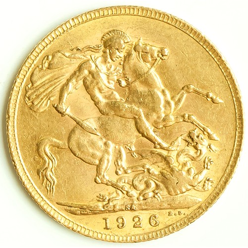 655 - A 1926 KING GEORGE V GOLD HALF SOVEREIGN