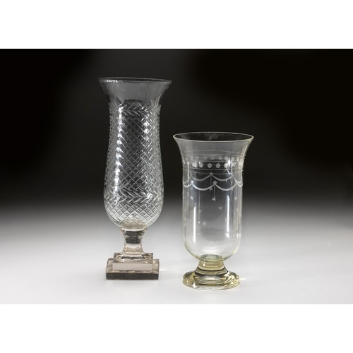 1043 - A VICTORIAN CUT GLASS CELERY VASE