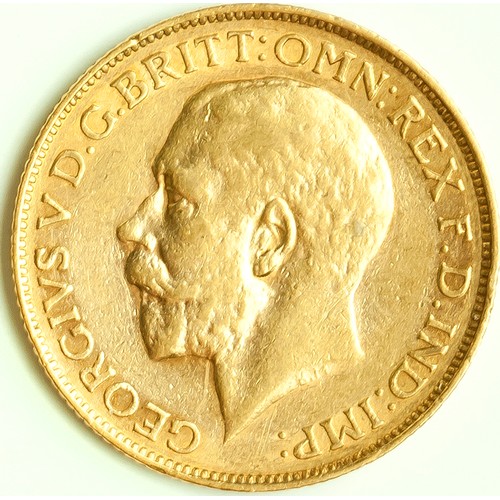 654 - A 1914 KING GEORGE V GOLD HALF SOVEREIGN