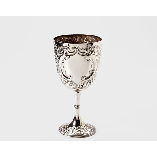 867 - A VICTORIAN SILVER GOBLET, ATKIN BROTHERS, SHEFFIELD, 1897