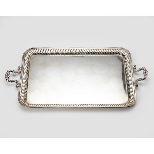 910 - A GEORGE V SILVER TRAY, WILLIAMS LTD, BIRMINGHAM, 1920