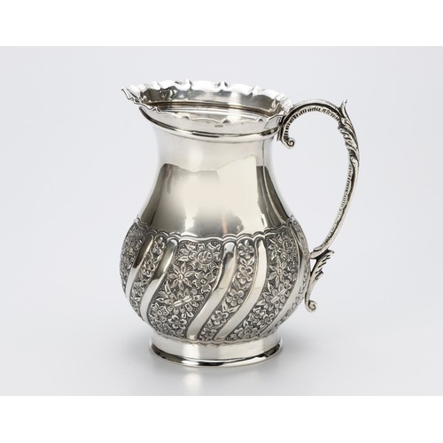 954 - AN EGYPTIAN SILVER WATER JUG, LATE 19TH CENTURY