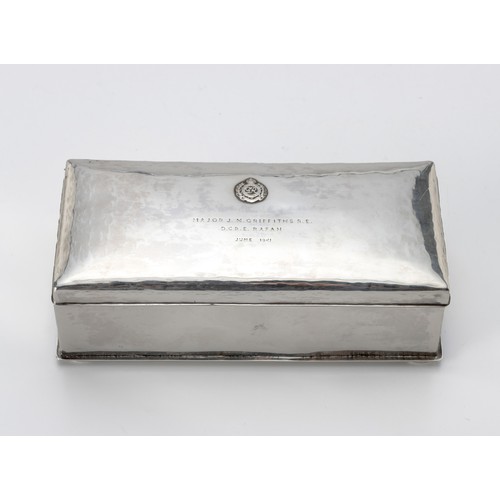 937 - A SILVER CIGAR BOX, IMPRESSED 925