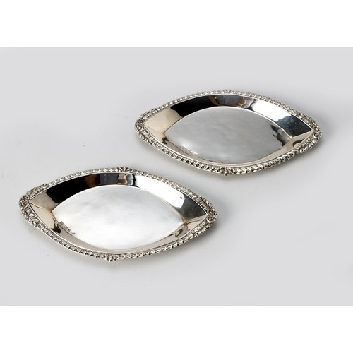 877 - A PAIR OF EDWARD VII SILVER PIN TRAYS, CORNELIUS DESORMEAUX SAUNDERS & JAMES FRANCIS HOLLINGS SH... 