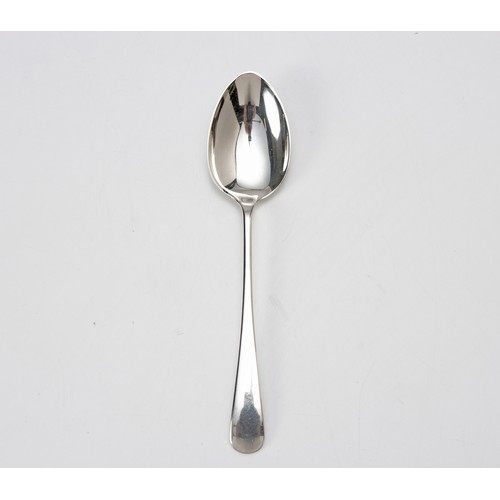 931 - AN ELIZABETH II SILVER OLD ENGLISH PATTERN TEASPOON, BISHTONS LTD, BIRMINGHAM, 1977