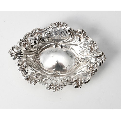 873 - AN EDWARD VII SILVER BON-BON DISH, GEORGE NATHAN AND RIDLEY HAYES, CHESTER, 1900