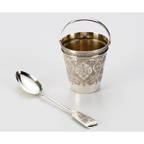 952 - A SILVER BUCKET, PROBABLY PERSIAN