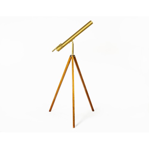 140 - A DOUBLE BARREL BRASS TELESCOPE