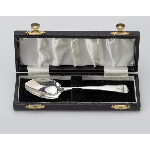 833 - A GEORGE III CASED SILVER OLD ENGLISH PATTERN TEASPOON, RICHARD CROSSLEY AND GEORGE SMITH IV, LONDON... 