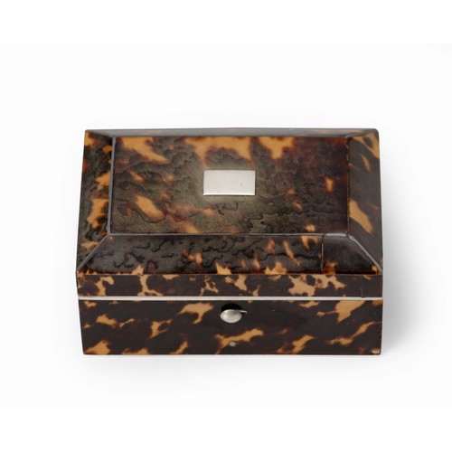 122 - A TORTOISESHELL PILL BOX