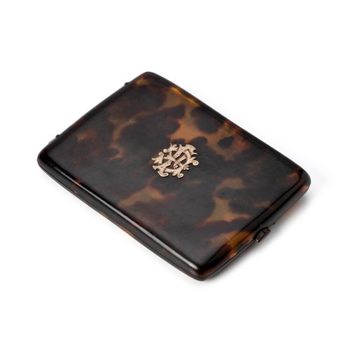 100 - A TORTOISESHELL AND GOLD MOUNTED CIGARETTE CASE