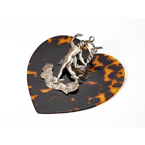 109 - A TORTOISESHELL AND SILVER MOUNTED 'HERMES' LETTER CLIP, SAMUEL JACOB, LONDON, 1894