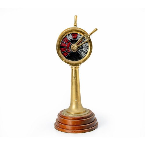 67 - A BRASS SHIP'S BINNACLE SAILING TROPHY