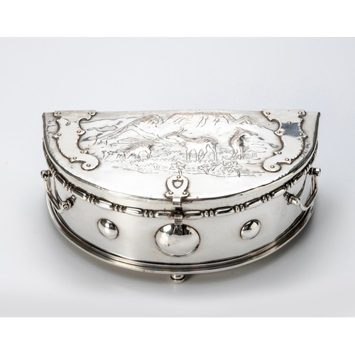 1002 - A SILVER-PLATE JEWELLERY BOX