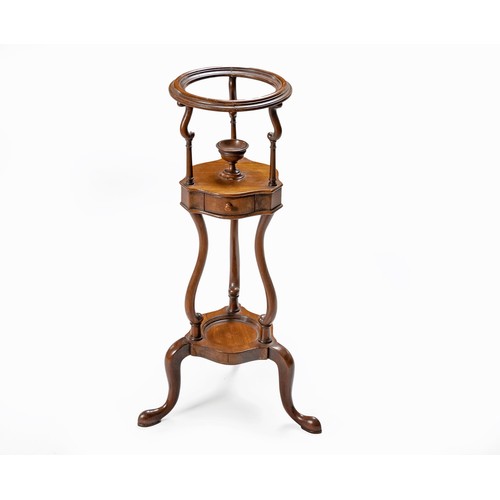 199 - A GEORGE III MAHOGANY WIG STAND