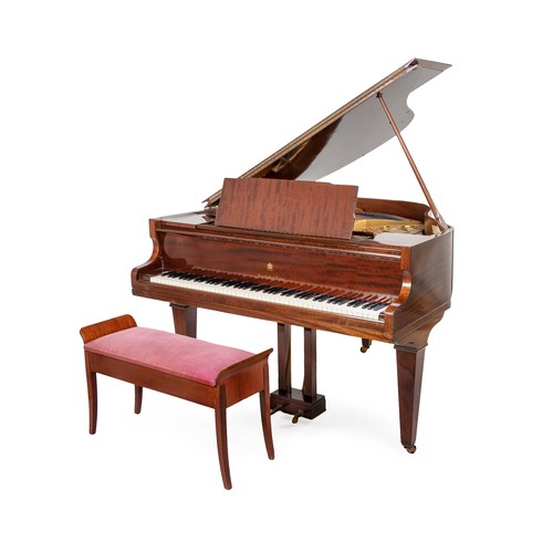 329 - A MARSHALL AND ROSE MAHOGANY CASED BABY GRAND PIANO, CIRCA 1955