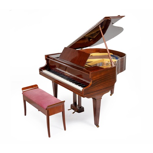 329 - A MARSHALL AND ROSE MAHOGANY CASED BABY GRAND PIANO, CIRCA 1955