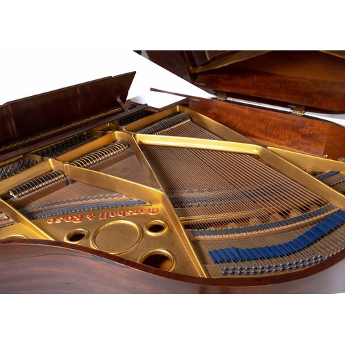 329 - A MARSHALL AND ROSE MAHOGANY CASED BABY GRAND PIANO, CIRCA 1955