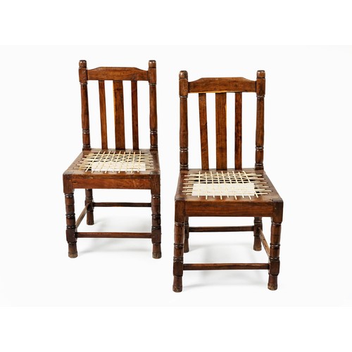 292 - A PAIR OF TRANSVAAL TAMBOTI CHAIRS, 19TH CENTURY