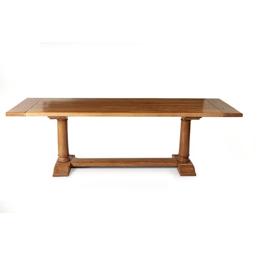 321 - AN OAK REFECTORY STYLE TABLE, MANUFACTURED BY PIERRE CRONJE