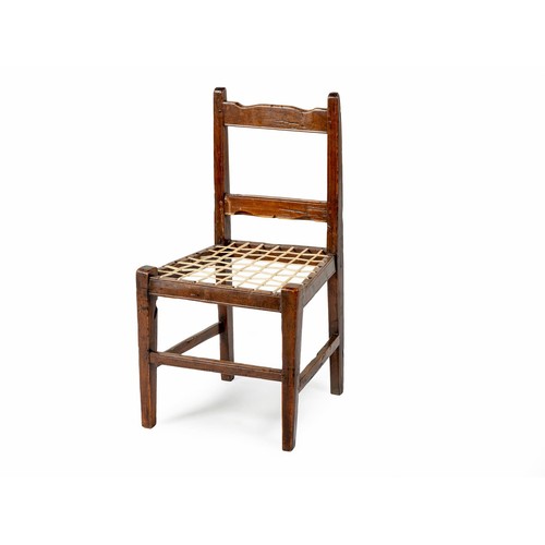 290 - A CAPE FRUITWOOD CHILD'S CHAIR, 19TH CENTURY